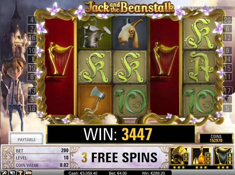 Jack and the Beanstalk big win