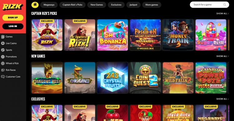 Rizk Casino - Spelaanbod - Slots