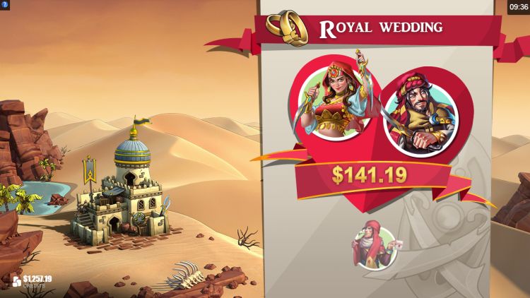 Castle Builder II slot Royal Wedding bonus