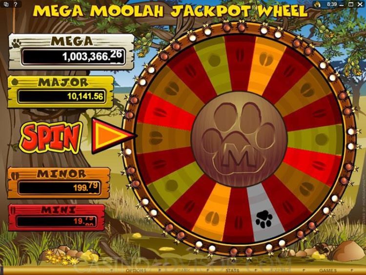 Mega Moolah Mega Jackpot Wheel