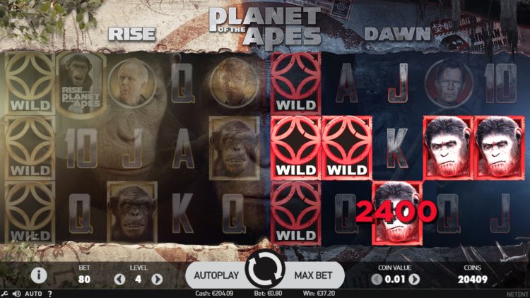 Planet of the Apes NetEnt mega win