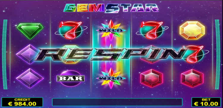 Gem Star Amatic slot Respin bonus