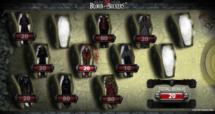 Blood Suckers NetEnt Pick and Click bonus