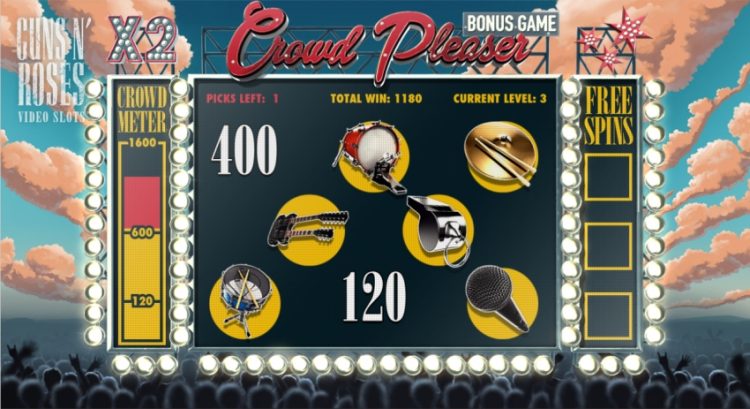 Guns N Roses slot Crowd Pleaser Bonus