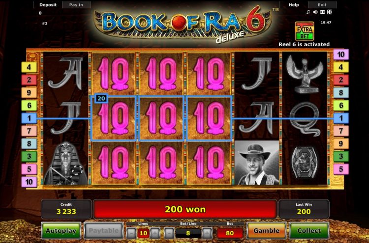 Book of Ra Deluxe 6 slot Free Spins