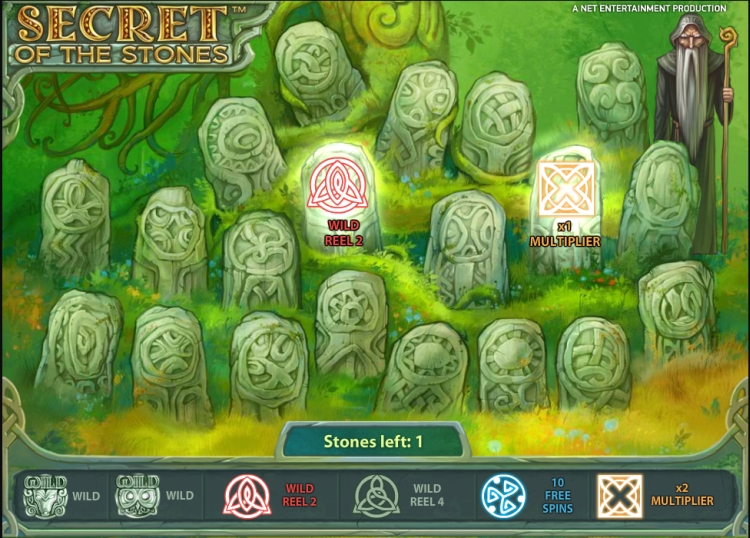 Secret of The Stones slot Pick and Click Bonus