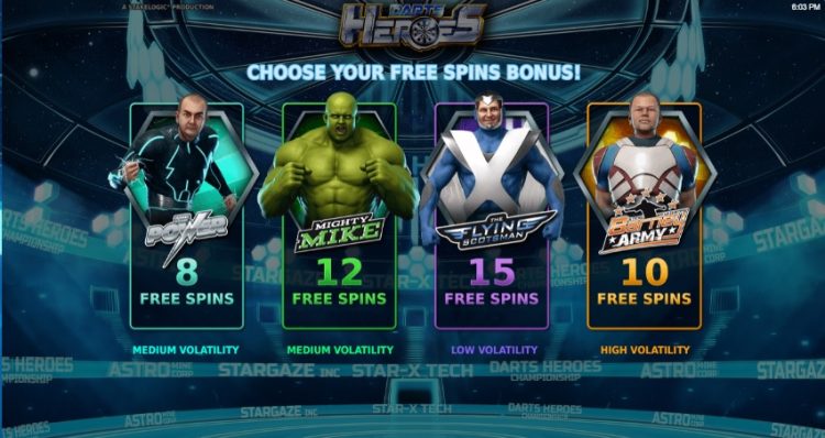 Darts Heroes Stakelogic Free Spins bonus
