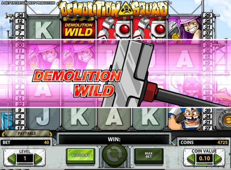 Demolition Squad NetEnt slot Demolition Wild