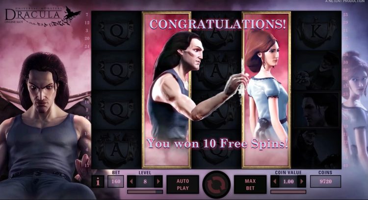 Dracula NetEnt slot Free Spins