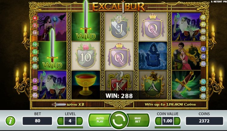 Excalibur slot bonus spins