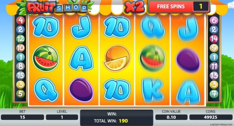 Fruit Shop NetEnt slot Free Spins bonus