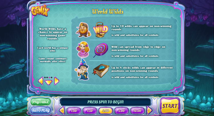 Gemix Play'N GO slot World Wilds