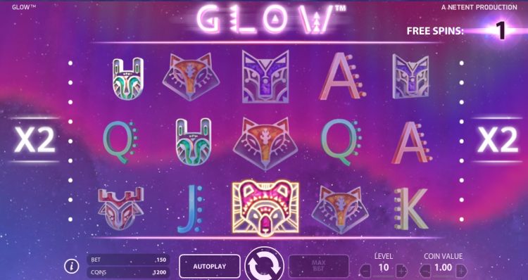 Glow NetEnt slot Free Spins bonus