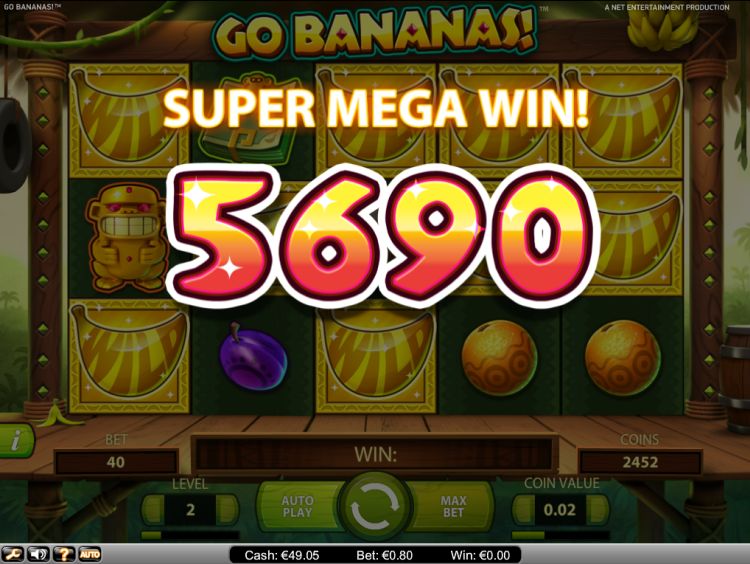 Go Bananas NetEnt slot Big Win