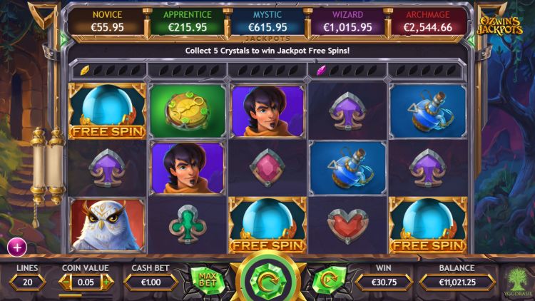 Ozwin's jackpots Yggdrasil slot Free Spins