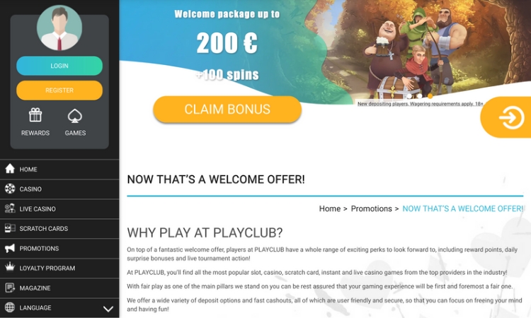 Play Club Promoties en Bonussen