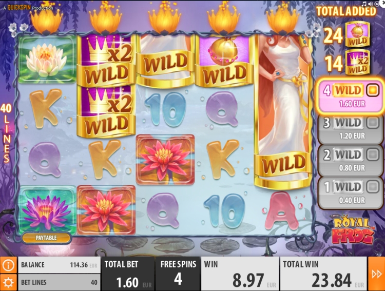 Royal Frog Quickspin slot Free Spins