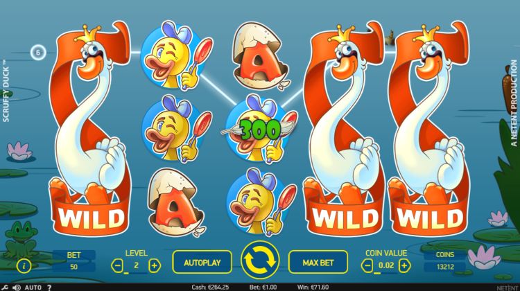 Scruffy Duck NetEnt slot Expanding Wilds