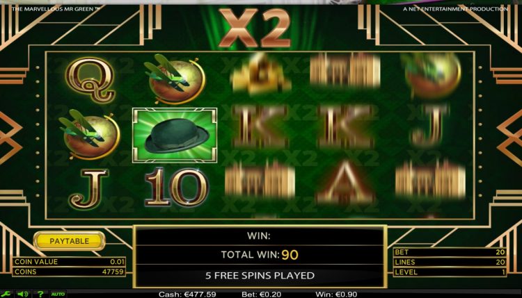 The Marvellous Mr. Green Free Spins