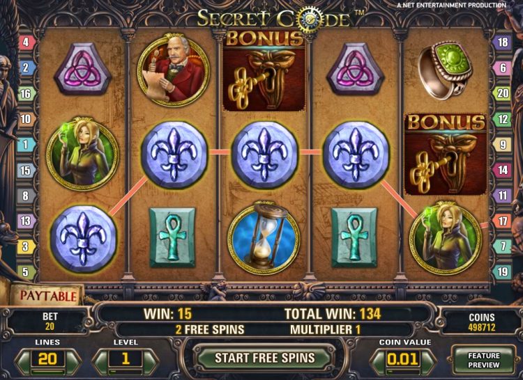 The Secret Code NetEnt Free Spins