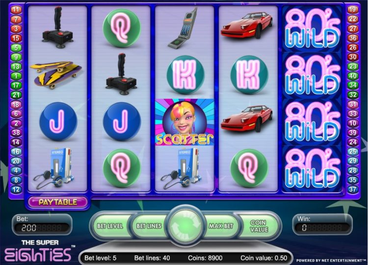 The Super Eighties NetEnt slot