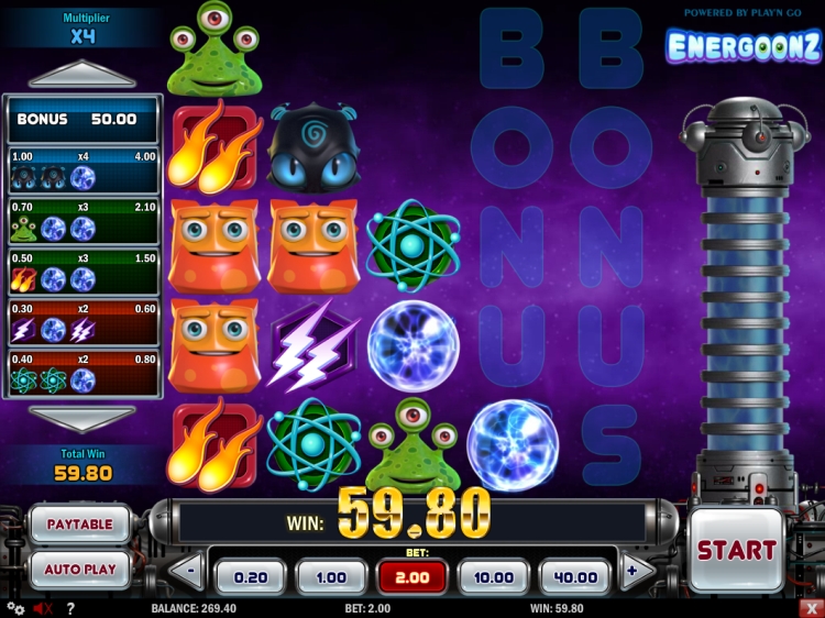 Energoonz Play'n GO slot bonus trigger