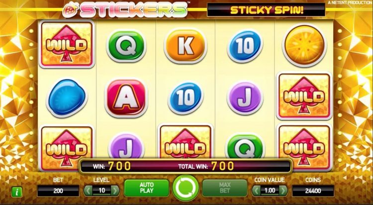 Stickers NetEnt slot Sticky Spin