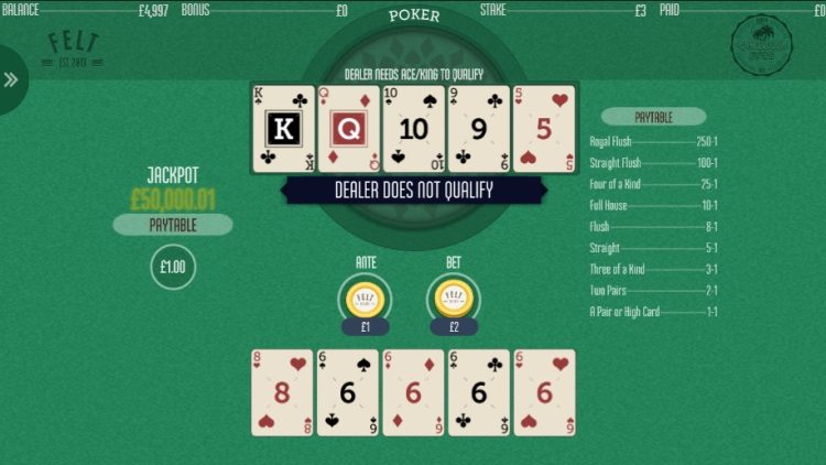 Caribbean Stud Poker RNG