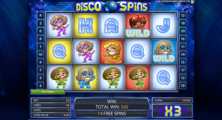 Disco Spins NetEnt Free Spins