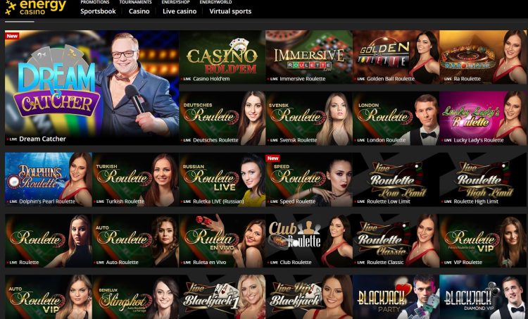 Energy Casino live casino