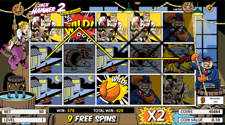 Jack Hammer 2 NetEnt slot Free Spins