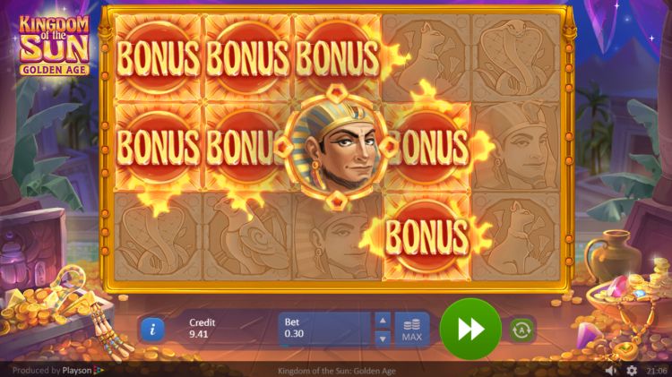 Kingdom of the Sun Playson slot bonus