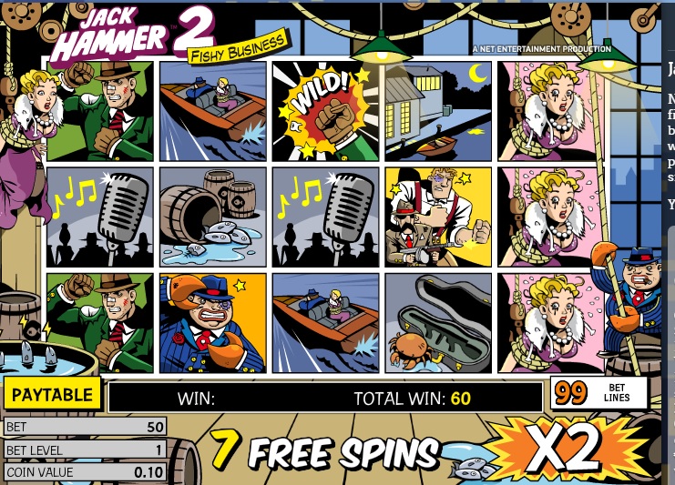 NetEnt - Jack Hammer 2 free spins