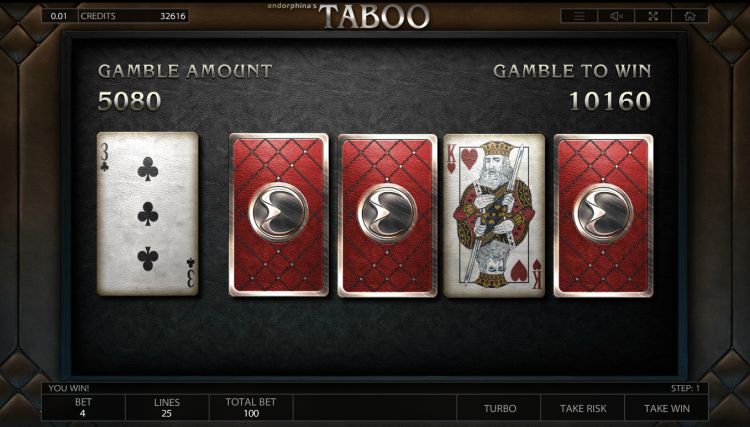 Taboo Endorphina slot Gamble Feature