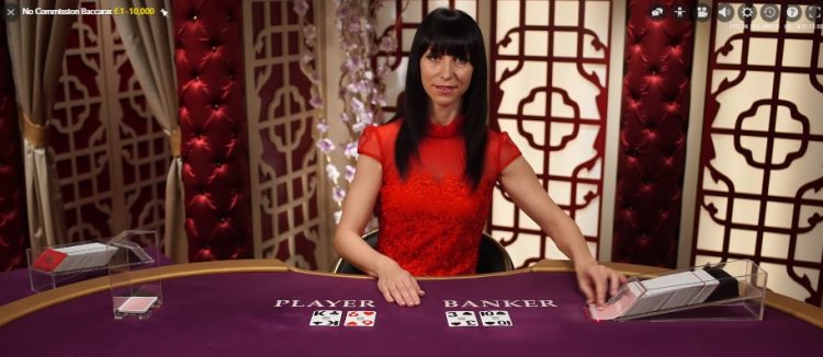 Evolution No Commission Baccarat Gameplay