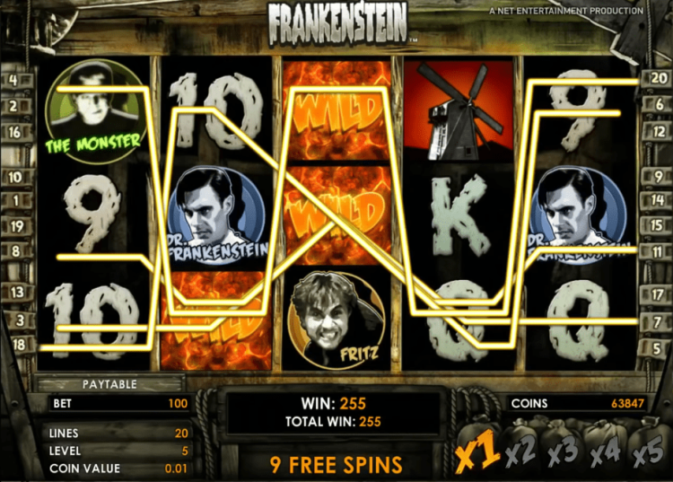 Frankenstein Slot NetEnt Free Spins