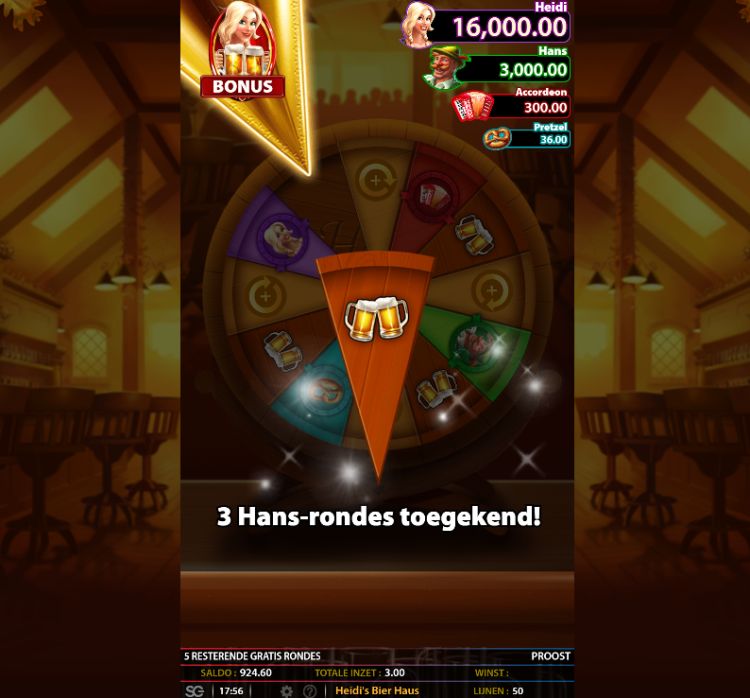 Heidi's Bier Haus slot Bonus Wheel