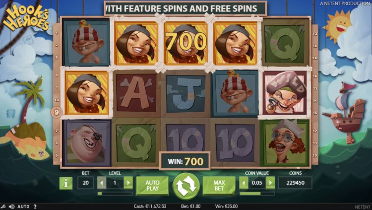 Hook's Heroes slot gameplay review