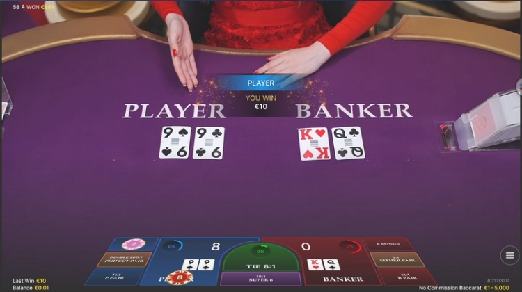 No Commission Baccarat Uitbetaling