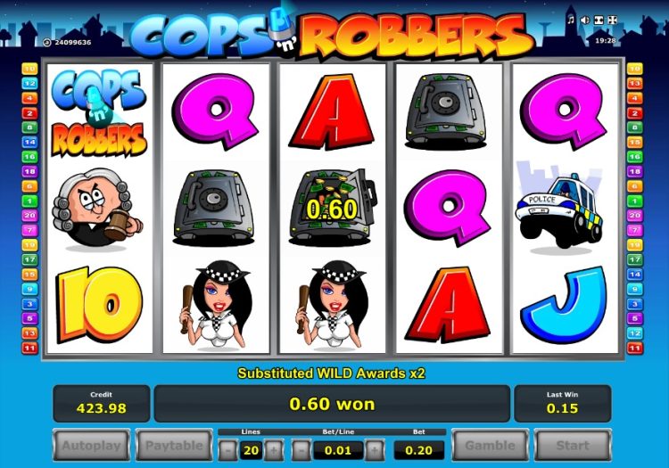 Cops 'n Robbers gokkast safe cracker bonus