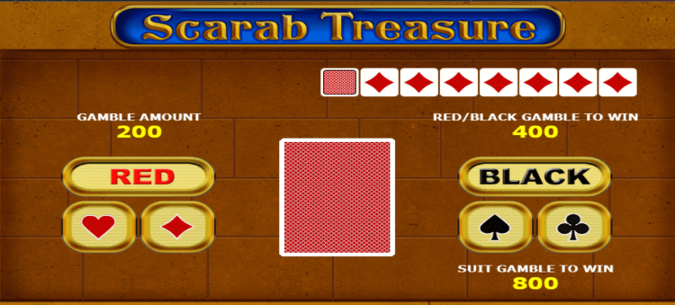 Scarab Treasure Amatic slot gamble feature