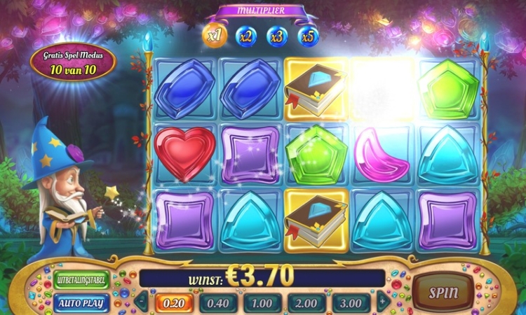 Wizard of Gems Free Spins Bonus