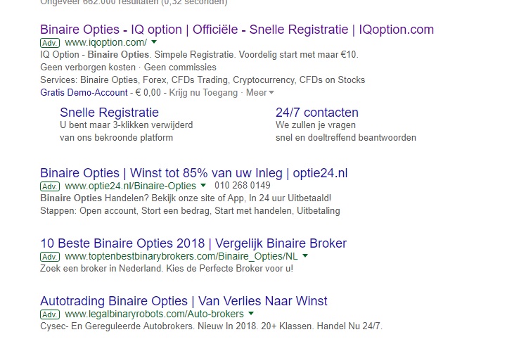 binaire opties google reclame