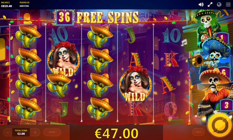 Esqueleto Mariachi slot Free Spins