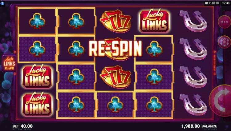 Lucky Links online slot Respin feature