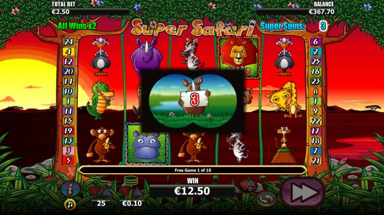 Super Safari slot Free Spins