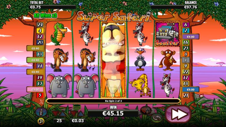 Super Safari slot King of the Jungle Respin