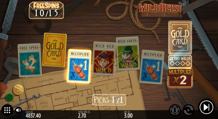Wild Heist at Peacock Manor slot Free Spins bonus