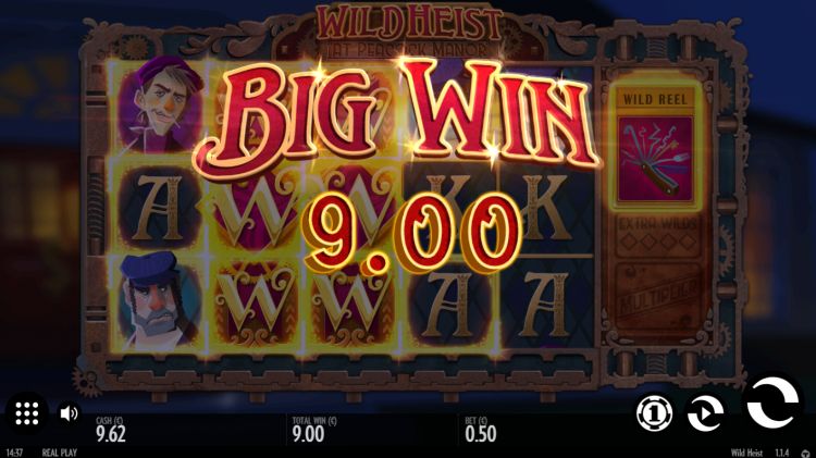 Wild Heist at Peacock Manor slot Big Win