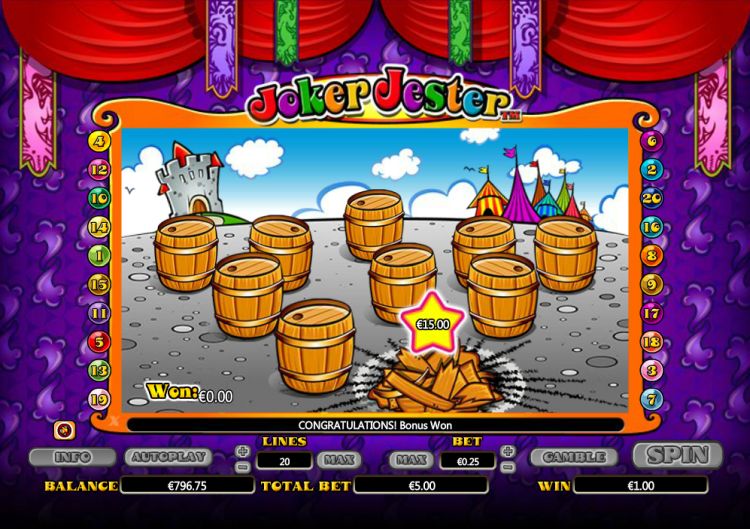 Joker Jester slot NextGen Barrel bonus